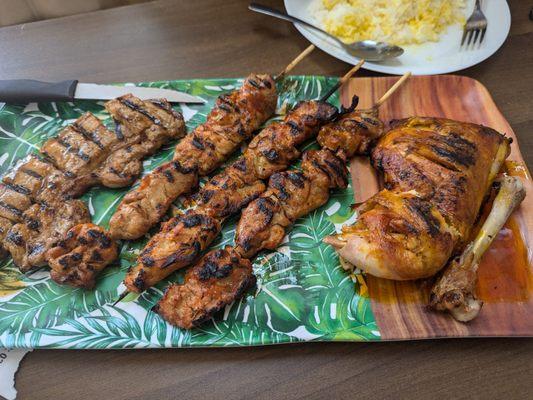 Meat platter with chicken inasal