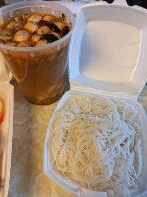 $10.95 for Tom Yum Gai (spicy chicken with mushrooms) $3.00 extra for noodles