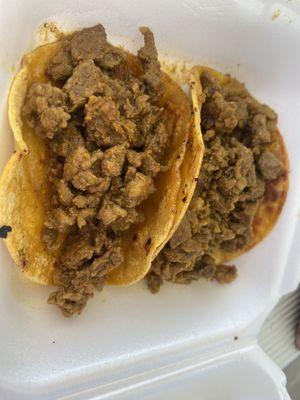 Asada tacos plain