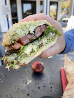 Chicken pesto sandwich