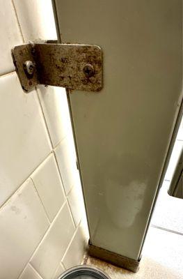 The rust is so bad even the bathroom hinges have it.