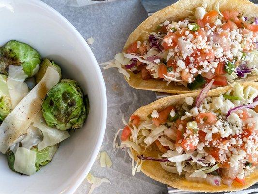 Baja Shrimp Tacos with Brussel Sprouts