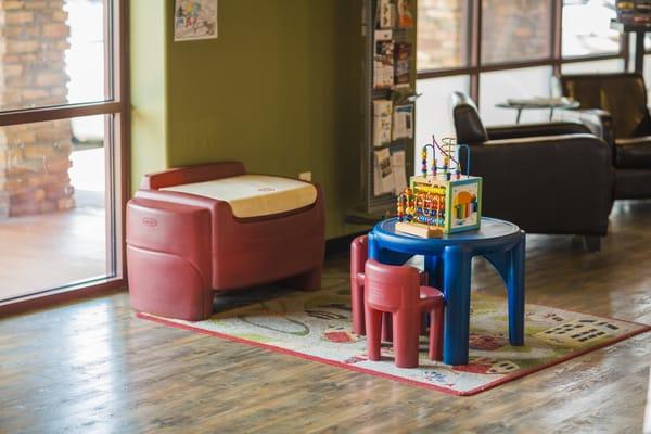 Our children's play area let's you shop without interruption.