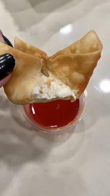 Crab Rangoon, so much delish flavor is such a small packet!