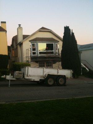 Stucco bay dryrot/termite repair