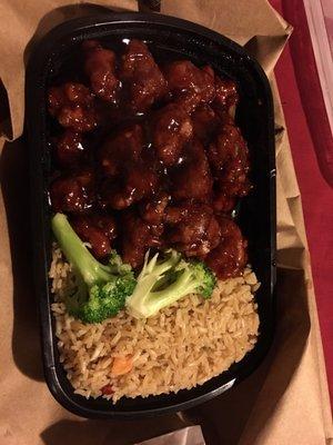 General Tso Chicken with fried chicken