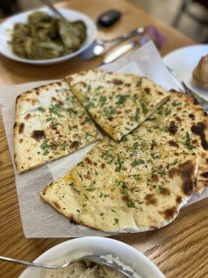 Garlic Cheese Naan  best when dipped into the Chicken Tikka Masala