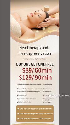 Grand Opening, buy one get one free, the special offer until Mother's Day, $89/60min , $129/90min , call 9099908816