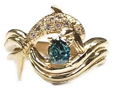 Dolphin Bridal Jewelry, This is the style ring from movie INDEPENDENCE DAY.