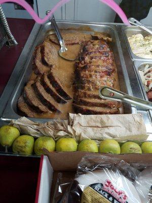 Meatloaf and yummy brown gravy. Taking 3 slices today!!!!