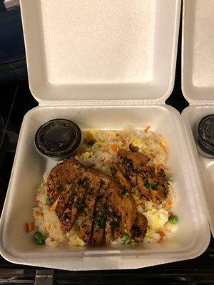 Fried rice with grilled pork