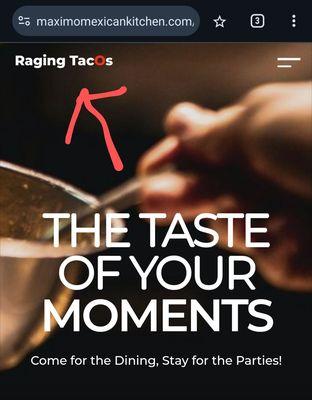 They didn't even take off the Raging Tacos logo from the raging tacos template