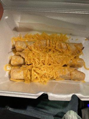 3 Rolled Tacos with Cheese