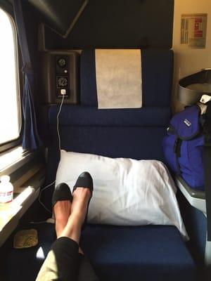 Roomette aboard the Southwest Chief.