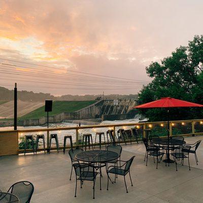 The "Golden Hour" at our beautiful new patio overlooking the Dam;)