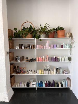 We offer Kevin Murphy, Cult + King, Afterworld Organics, Reverie, and BaR products