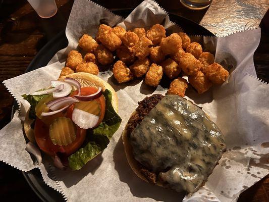 Blue cheese burger.  Without crumbles it wasn't super blue cheesy