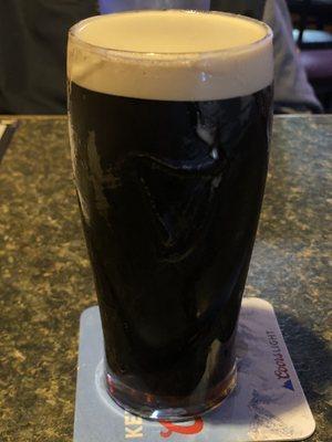 Guinness is frosty