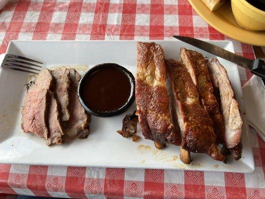 Tri tip and Pork Ribs