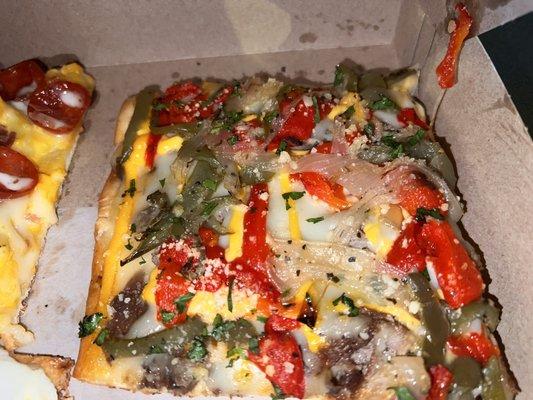 Philly Cheese Steak Pizza  Ig: feed_ally