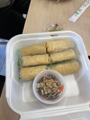 Vegetarian Spring Rolls.