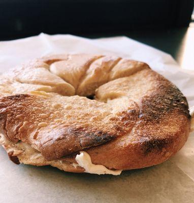 Ever tried a flagel before? A crunchy flat bagel with a soft middle. Yum!!