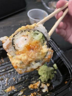 Crazy Roll (with uncleaned shrimp inside)