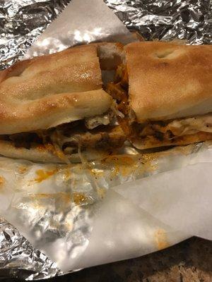 Grilled buffalo chicken cheesesteak