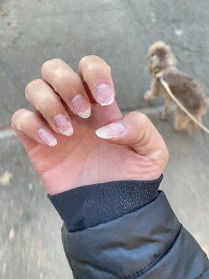 how they left my nails