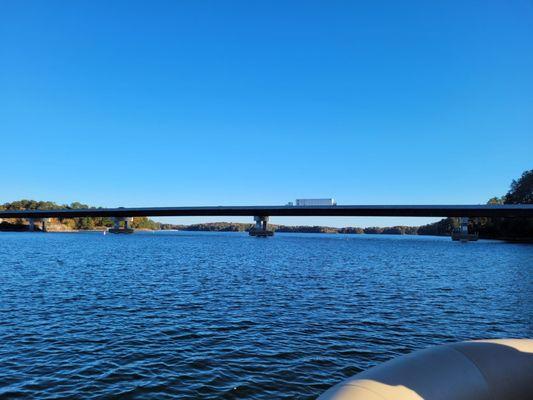 We came by pontoon boat and docked right by the restaurant on the water...