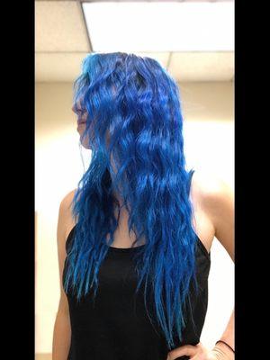 Hair, blue hair, hair salon