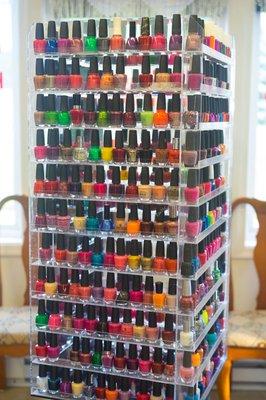 We have many regular nail lacquers, as well as the popular long lasting UV cured polishes!