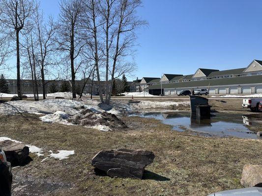 We still have some snow and a little ponding, but we also have sunshine and the best burgers anywhere!