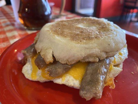 Breakfast Sandwich with sausage