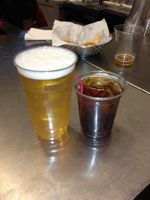 1) Best cup of beer - Stella (2) Jack & Coke