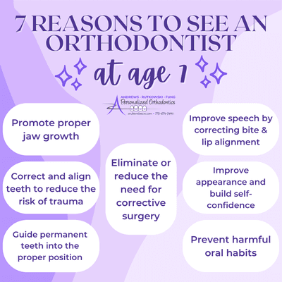 7 reasons to see an orthodontist at age 7.