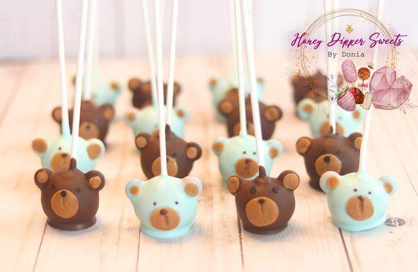 Teddy bear cake pops