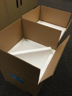 Insulated foam boxes