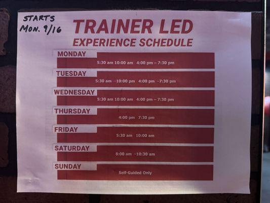 Trainer-led hours