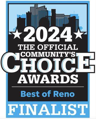 We were in the top 3 for Best of Reno! Thank you everyone who voted! We love our community!