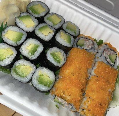 Avocado Roll and California Roll