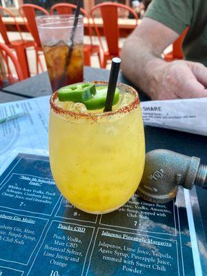 Jalapeño pineapple margarita