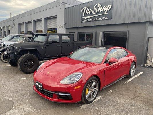 Michael stopped by The Shop today with his beautiful Porsche Panamera for a cool new look with some 3M ceramic window tint.