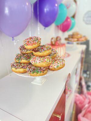 Sprinkled donuts