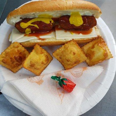 CROQUETAS FRITA CON PAN