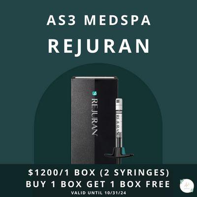 Rejuran Treatment (October Promo) Ends on October 31st, 2024 | Anti-aging face procedures Santa Fe Springs CA