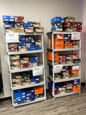 Clearance shoes shelves