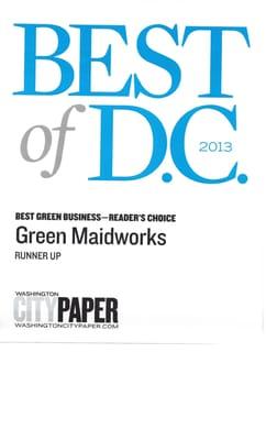 Thank you Washingtonians for voting us the Best of DC