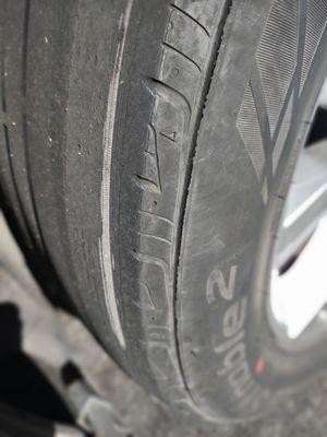 Bald tire Thrifty Lax rental