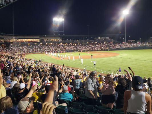 Fans participate at Savannah Bananas in Sloan Park (2024)